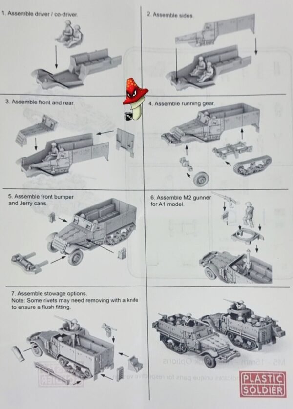 Plastic Soldier Company Allied M5 Halftrack 15mm 1 X Sprue Unboxed WWII - Image 5