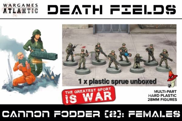 Female Cannon Fodder Wargames Atlantic WAADF006 28mm 1/56 scale 1 sprue unboxed