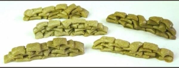 sandbags straight (1 per pack) Javis JSB1 OO 1:72 scale scenery wargames