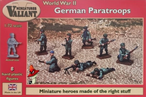 Valiant 1/72 scale WWII  German Paratroops VM006 1 x sprue 8 figures Unboxed