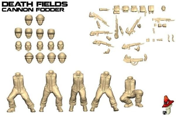 Cannon Fodder Wargames Atlantic WAADF005 28mm 1/56 scale 2 sprues unboxed 40k - Image 4