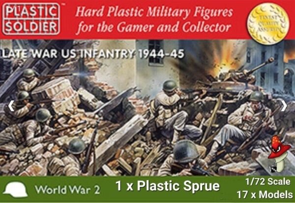 1/72 WW2 American Infantry 1944-45  Plastic Soldier Company  1 x sprue unboxed