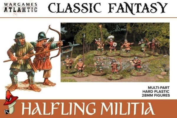 Halfling militia Wargames Atlantic DnD Hobbit  28mm 1/56 scale 1 sprue unboxed