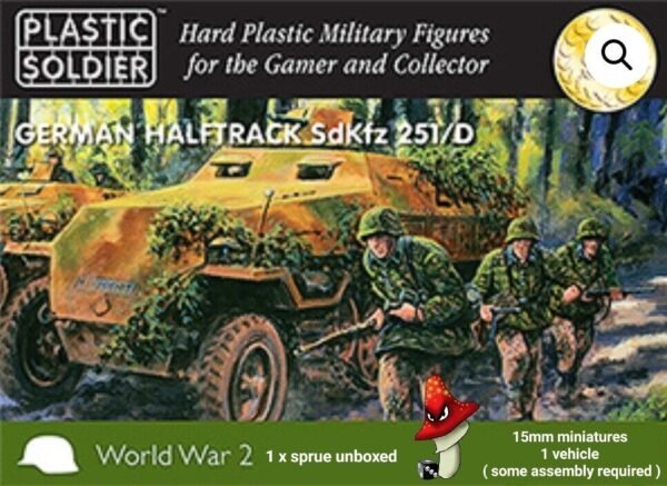 Plastic Soldier Company 15mm WW2 German SdKfz 251 Ausf D Halftrack 1 x Sprue