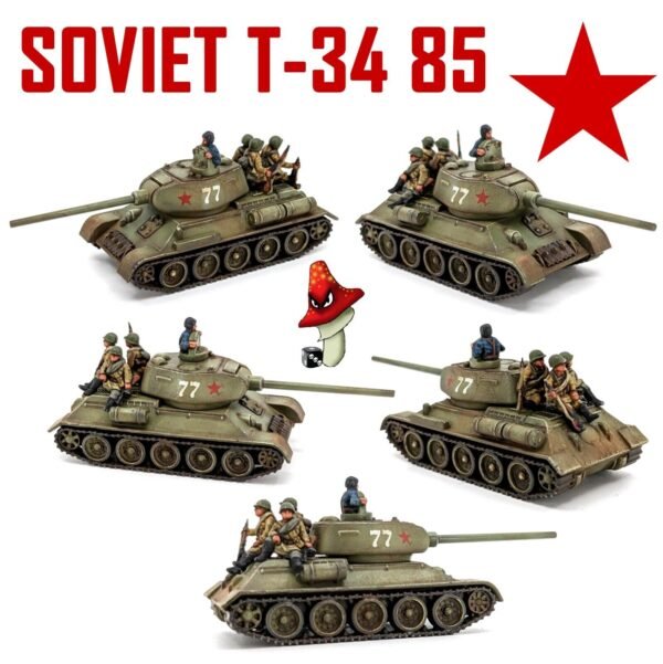 Victrix 6 x Soviet T34 76/85 12mm 1:144 scale WWII Tank VG12025 Sprues & Tranfer - Image 21