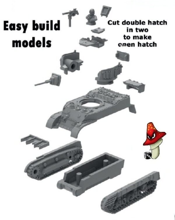 Victrix M5 A1 Stuart 12mm 1:144 scale WWII 1 x plastic sprue unboxed VG12011 - Image 2