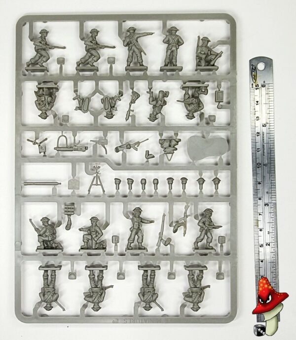 Valiant Miniatures 1/72 WWII British Tommies  VM001 1 x sprue 17 figures - Image 2