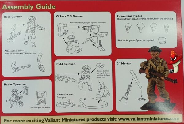 Valiant Miniatures 1/72 WWII British Tommies  VM001 1 x sprue 17 figures - Image 6