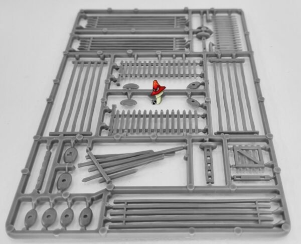 Mixed Fences Grey Renedra Wargames Terrain 28mm 1/56 scale 1 x  sprue unboxed - Image 6