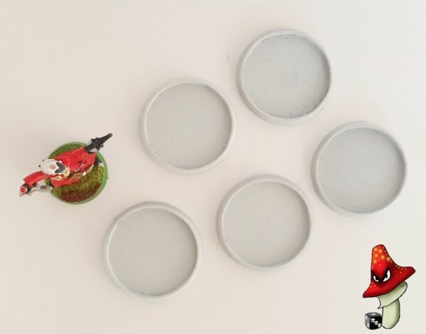 5 x 40mm  Hollow Recessed Blank Round Resin Bases - Image 7