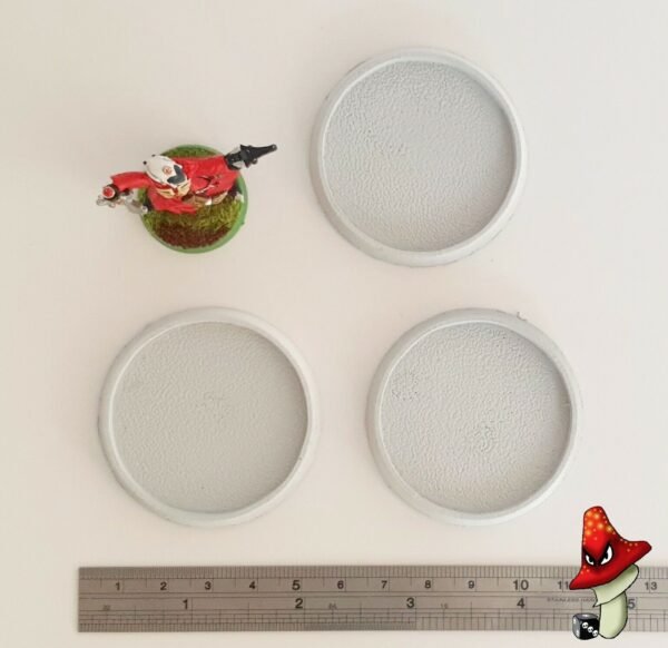 3 x 50mm  Hollow Recessed Blank Round Resin Bases - Image 4