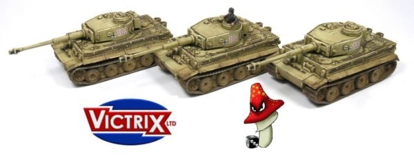 Victrix 6 x German Tiger I 1:144 scale WWII Tanks VG12008 Plastic Sprues - Image 6