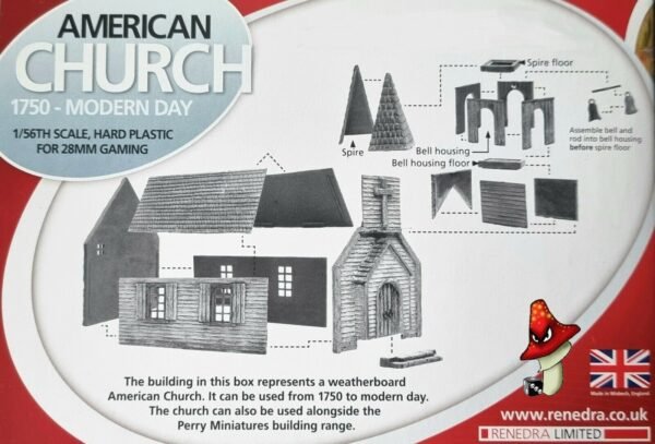 Renedra American Weather Board Church 1750 - Modern Day scenery 28mm Unboxed - Image 2