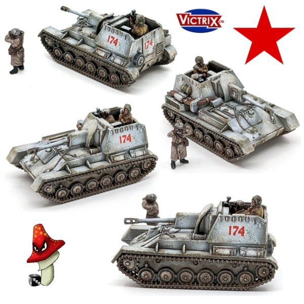 Victrix 6 x Russian SU76 + Crew 1:144 scale WWII Tank VG12028 Sprues & Tranfers - Image 8