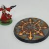 1 x 60mm Chaos Symbol metal flooring Round Resin Base, Demon Warhammer 40k scifi