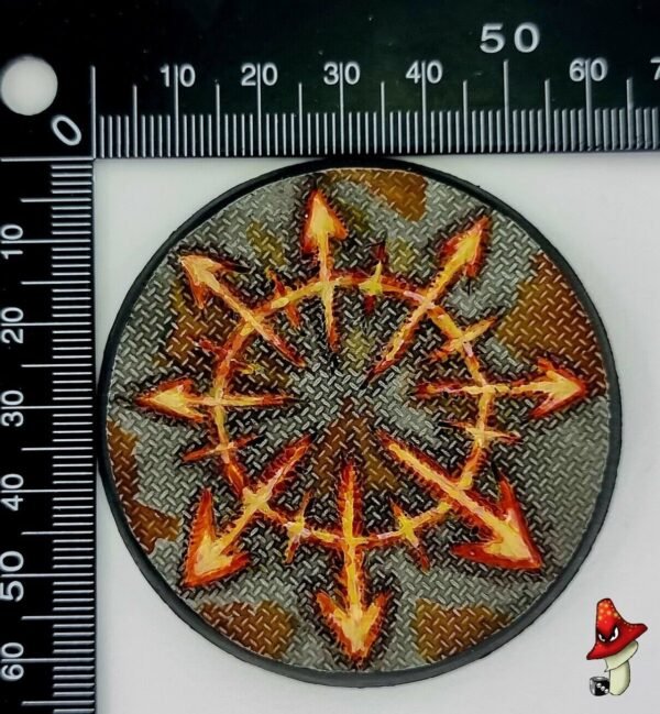 1 x 60mm Chaos Symbol metal flooring Round Resin Base, Demon Warhammer 40k scifi - Image 2