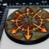 1 x 60mm Chaos Symbol metal flooring Round Resin Base, Demon Warhammer 40k scifi - Image 3