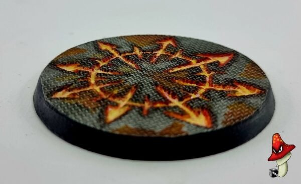 1 x 60mm Chaos Symbol metal flooring Round Resin Base, Demon Warhammer 40k scifi - Image 4