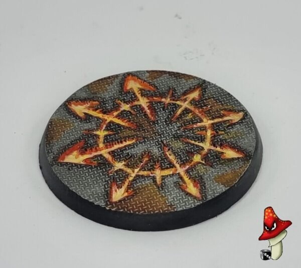 1 x 60mm Chaos Symbol metal flooring Round Resin Base, Demon Warhammer 40k scifi - Image 10