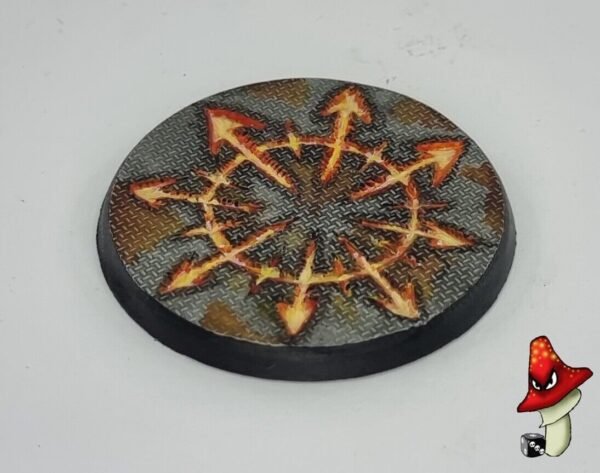 1 x 60mm Chaos Symbol metal flooring Round Resin Base, Demon Warhammer 40k scifi - Image 11