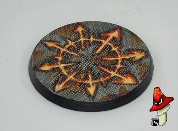 1 x 60mm Chaos Symbol metal flooring Round Resin Base, Demon Warhammer 40k scifi - Image 12