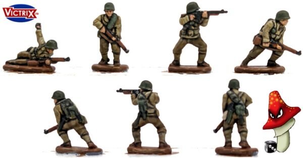 Victrix 47 x US Infantry Troops 12mm 1:144 WWII VG12019 1 x Sprue Set Unboxed - Image 18