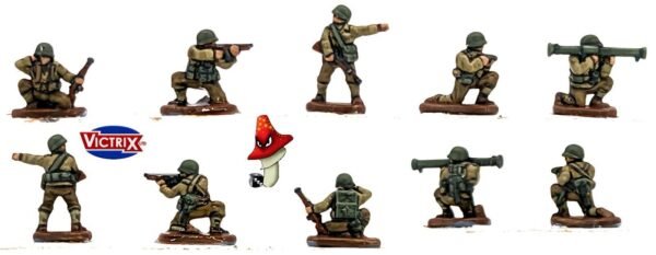 Victrix US Infantry Troops 12mm 1:144 scale WWII VG12019 188 X Detailed Figures - Image 8