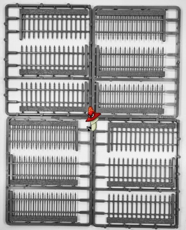 Railings 4 Frames Pack 28mm 1/56 Scale - RENEDRA RENRAIL scenery - Image 4