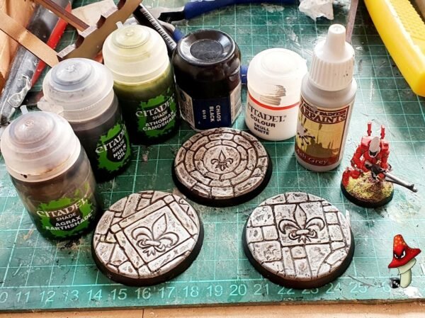 3 x 50mm resin bases, sisters battle, sororitas ruined sanctuary inquisition 40k - Image 2