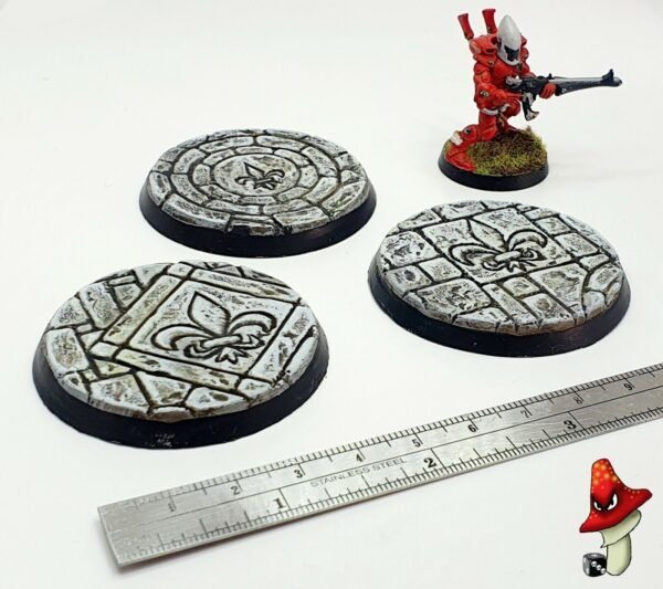 3 x 50mm resin bases, sisters battle, sororitas ruined sanctuary inquisition 40k - Image 6