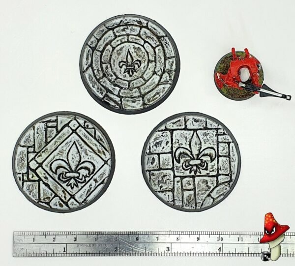 3 x 50mm resin bases, sisters battle, sororitas ruined sanctuary inquisition 40k - Image 12