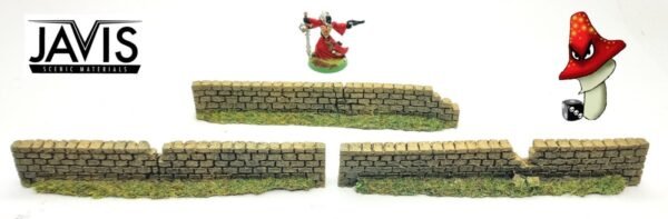 1 x 134mm Damaged Light Red Brick Garden Walling  Resin 1/72 00 Gauge Javis - Image 2