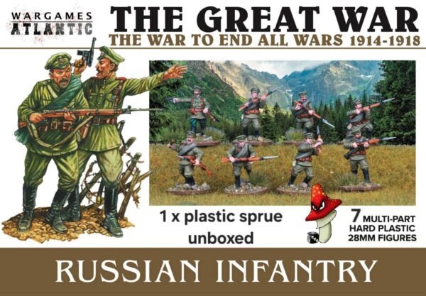 Wargames Atlantic Russian Infantry 1914-1918 1/56 28mm scale WWI 1 x sprue Unbox