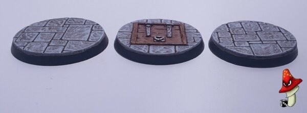 3 x 50mm Dungeon Flagstone Floor Trap door Round Resin Bases Warhammer 40K D&D - Image 2