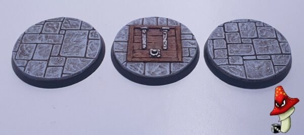 3 x 50mm Dungeon Flagstone Floor Trap door Round Resin Bases Warhammer 40K D&D - Image 3