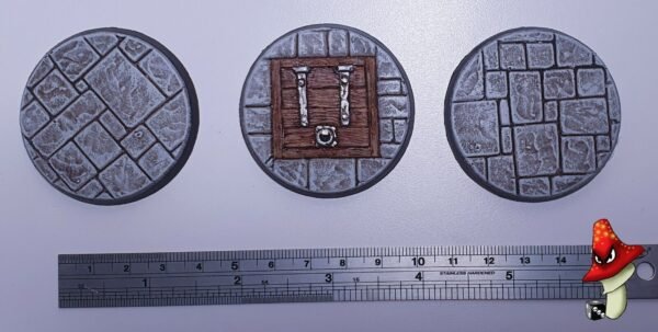 3 x 50mm Dungeon Flagstone Floor Trap door Round Resin Bases Warhammer 40K D&D - Image 4