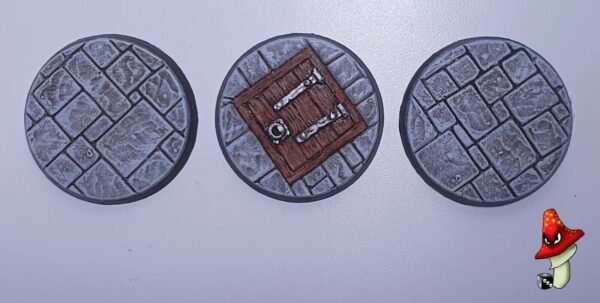 3 x 50mm Dungeon Flagstone Floor Trap door Round Resin Bases Warhammer 40K D&D - Image 6