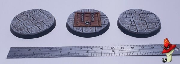 3 x 50mm Dungeon Flagstone Floor Trap door Round Resin Bases Warhammer 40K D&D - Image 12