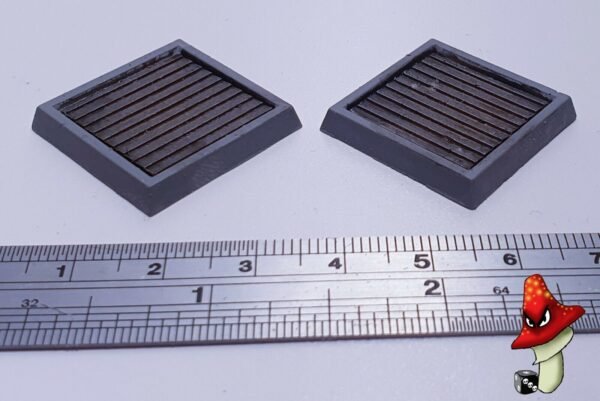 2 x 25mm Air Vent Square wargames scenery urban 28mm scale 40k Necromunda - Image 2