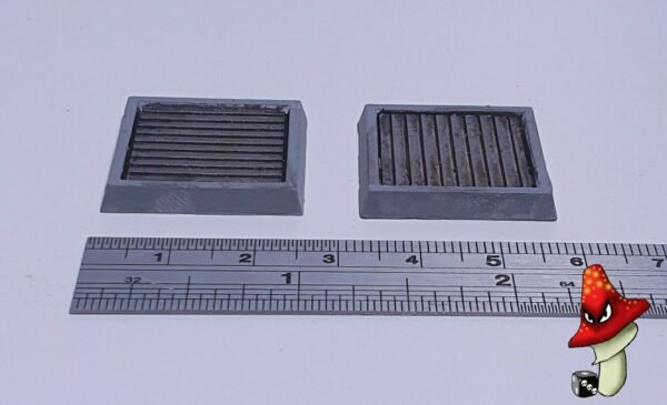 2 x 25mm Air Vent Square wargames scenery urban 28mm scale 40k Necromunda - Image 3