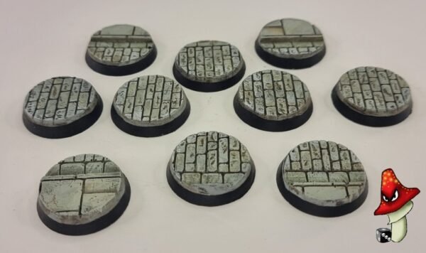 10 x 32mm Cobblestone Resin Bases 40k WWII table top wargames - Image 2