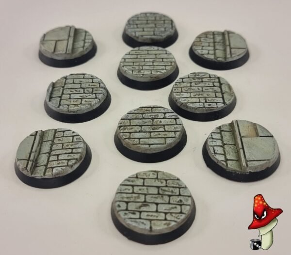 10 x 32mm Cobblestone Resin Bases 40k WWII table top wargames - Image 4