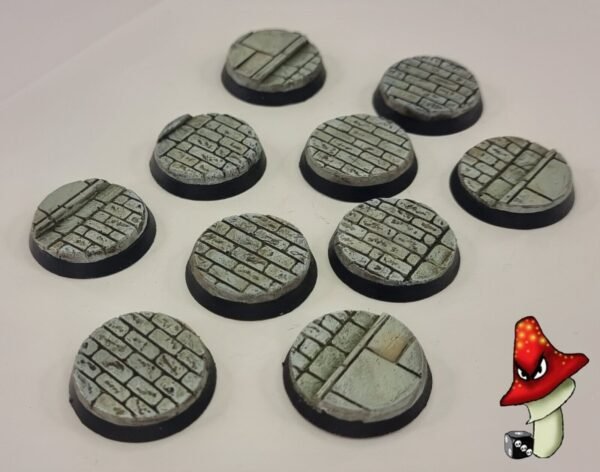 10 x 32mm Cobblestone Resin Bases 40k WWII table top wargames - Image 5