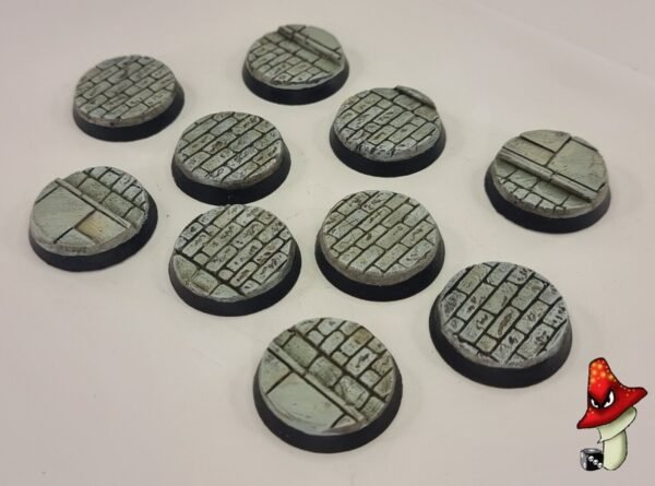 10 x 32mm Cobblestone Resin Bases 40k WWII table top wargames - Image 7