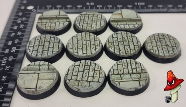 10 x 32mm Cobblestone Resin Bases 40k WWII table top wargames - Image 10