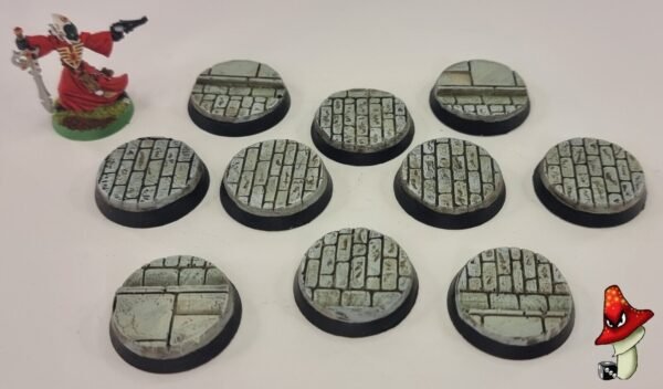 10 x 32mm Cobblestone Resin Bases 40k WWII table top wargames - Image 11