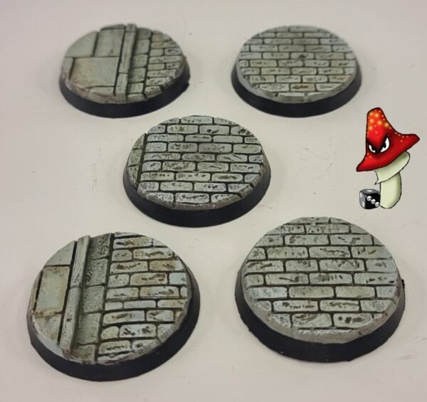 5 x 40mm Cobblestone Resin Bases 40k WWII table top wargames