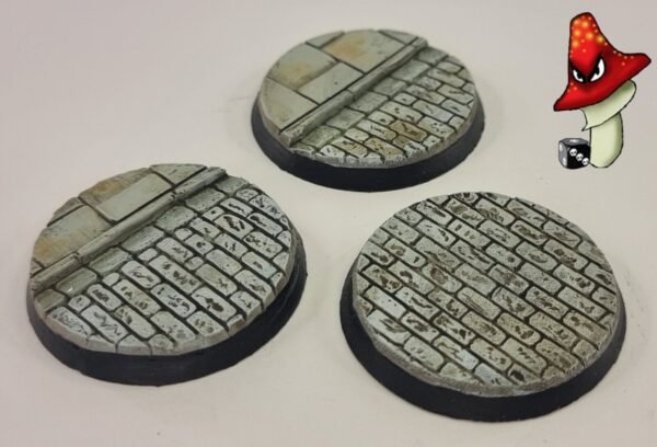 3 x 50mm Cobblestone Road Resin Bases 40k WWII table top wargames - Image 2