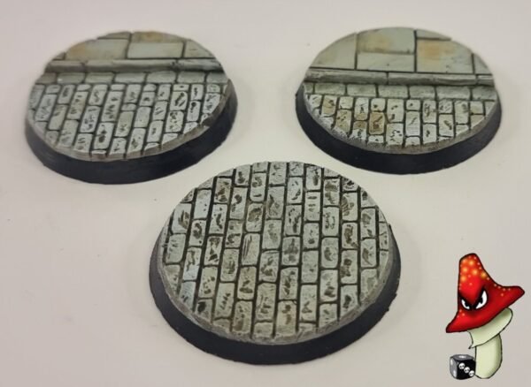 3 x 50mm Cobblestone Road Resin Bases 40k WWII table top wargames - Image 3