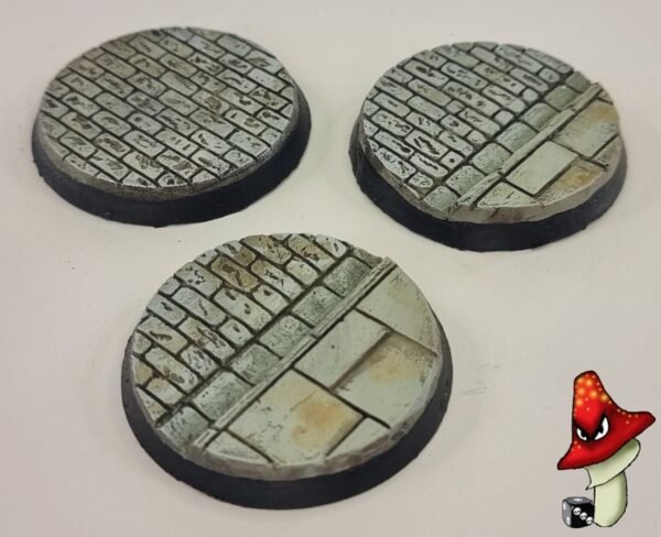 3 x 50mm Cobblestone Road Resin Bases 40k WWII table top wargames - Image 6